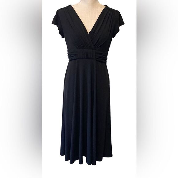 Jones Wear Black Midi Dress Size 8 NWOT - Picture 1 of 8